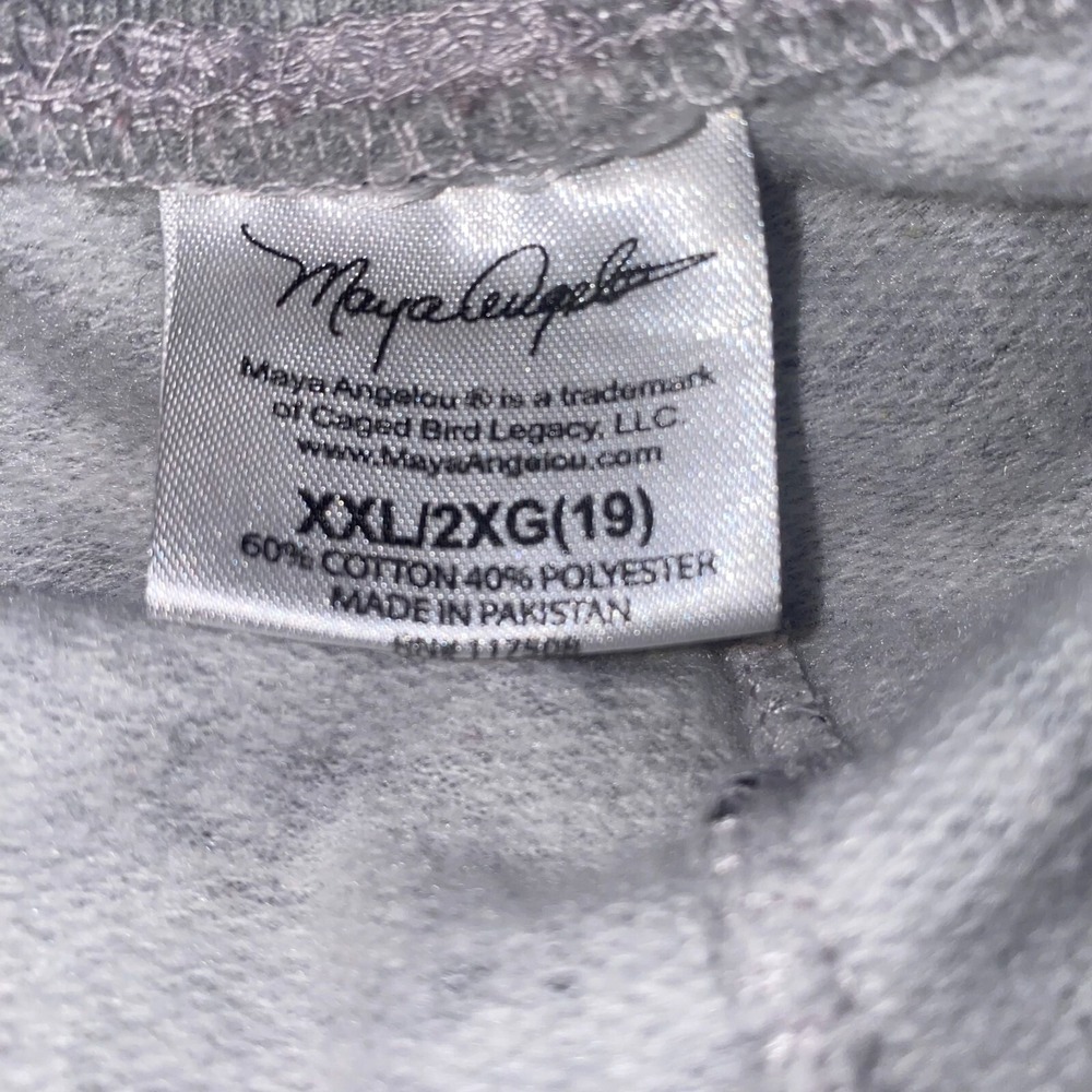 Maya Angelou Gray Womens Face Art Elastic Waist Casualwear Jogger Pants Size XXL - Picture 4 of 11